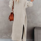 Open Front Side Slit Duster Knit Cardigan