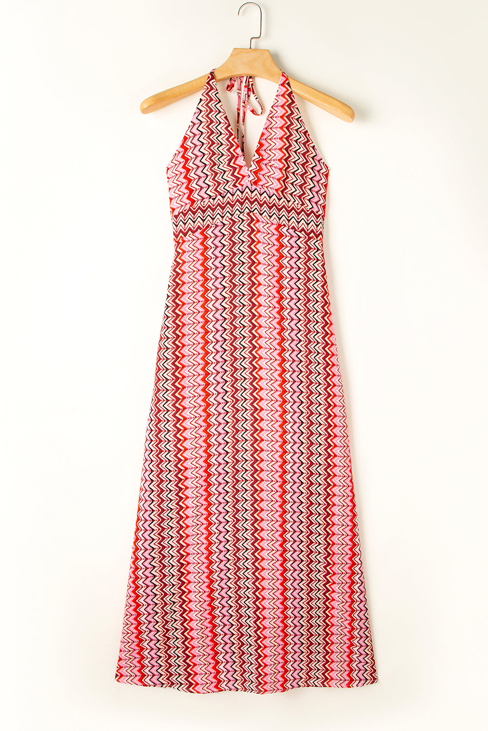 Halter Neck Tribal Boho Printed Backless Maxi Dress