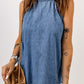 Halter Neck Denim Tank Top