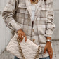 Plaid Removable Hood Buttoned Shacket