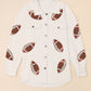 Bubble Gum Texture Sequined Football Shacket