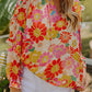 Floral Print Frilled Long Puff Sleeve Blouse