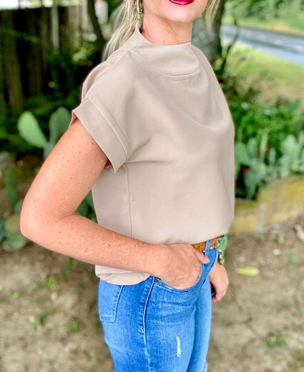 Plain Crew Neck Loose Fit Casual Top