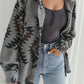 Western Aztec Print Drop Shoulder Casual Shacket