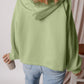 Fleece Lined Half Zipper Kangaroo Pockets Loose Hoodie