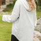 Contrast Knitted Sleeves Plus Size Hoodie