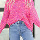 Colorful Spots Knitted V Neck Casual Sweater