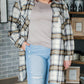 Plus Size Plaid Pocketed Side Slit Shacket