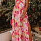 Halter Neck Backless Floral Print Maxi Dress