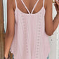 Eyelet Strappy Scoop-Neck Tank Top