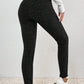 Wide Waistband Ribbed Textured Knit Leggings