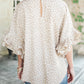Dolman Ruffled Sleeve Loose Blouse