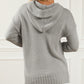 Cowl Neck Drawstring Pullover Hooded Sweater