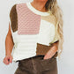 Colorblock Mix Textured Sweater Tee