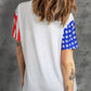 American Flag Stars Print Raglan Sleeve Graphic Tee