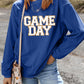 GAME DAY Glitter Detail Ribbed Drop Shoulder Sweatshirt