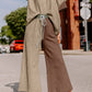 Colorblock Textured Tee Cropped Wide Leg Pants Set