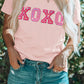 Valentines Shiny XOXO Graphic T-shirt