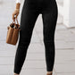 High Waist Faux Suede Skinny Leggings