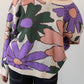 Flower Print Loose Sweater