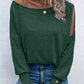 Asymmetrical Cut Out Buttoned Long Sleeve Top