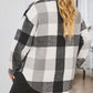 Plus Size Checkered Button-Up Shacket