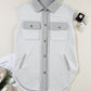 Flap Pockets Contrast Buttons Front Jacket Vest