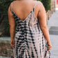 Plus Size Tie Dye Spaghetti Strap Mini Dress