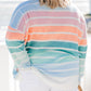 Striped Long Sleeve Crewneck Plus Size Sweater