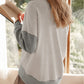 Color Block Thumbhole Sleeve Drop Shoulder Sweatshirt