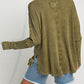 Raw Seam Mineral Washed Long Sleeve Top