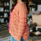 Plus Size Color Block Striped Patchwork Knit Sweater