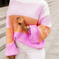 Colorblock Drop Shoulder Pullover Loose Sweater