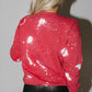 Santa Claus Tie Dye Printed Crewneck Long Sleeve Top