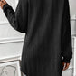 Textured Knit Side Pockets Open Front Cardigan