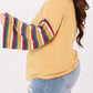 Serape Striped Bell Sleeve Plus Size Top