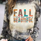 FALL BEAUTIFUL Leopard Monogram Bleached Top