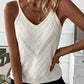 Chevron Pointelle Knit Spaghetti Straps Sweater Vest