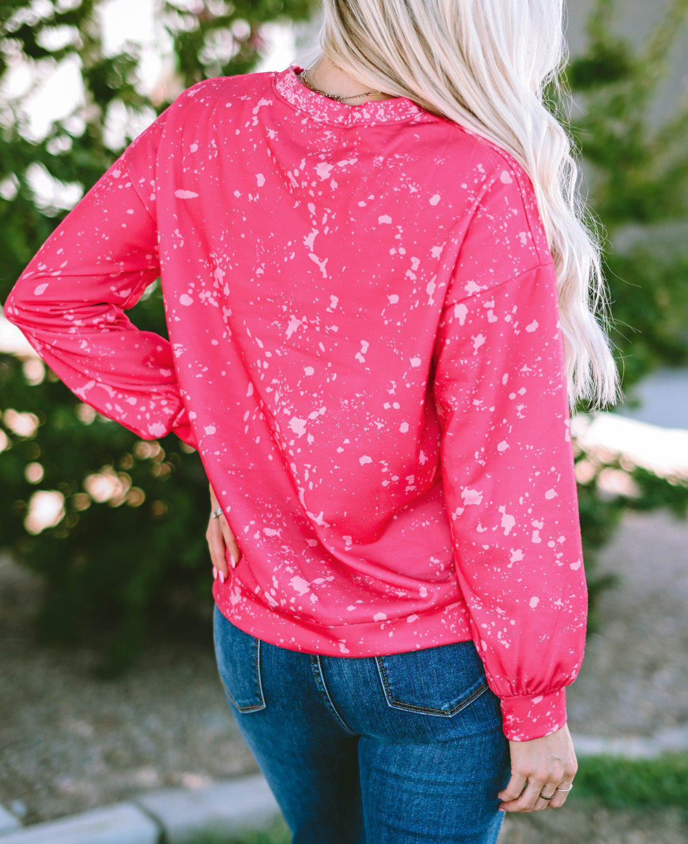 Santa Baby Lightning Tie Dye Print Crewneck Sweatshirt