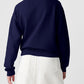 Solid Fleece Lined Drop Shoulder Terry Sweatshirt