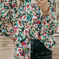 Printed Ruffled Floral Print Shirt