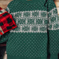 Christmas Snowflake Pattern Drop Shoulder Plus Size Sweater