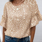 Leopard Spotted Ruffle Sleeve T-Shirt