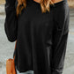 Solid Color Off Shoulder Rib Knit Sweater with Pocket