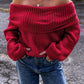 Off-the-shoulder Knit Sweater