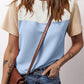 Rib Textured Colorblock T Shirt