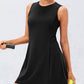 Solid Color Sleeveless Basic Active Mini Dress