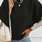 Mock Neck Batwing Short Sleeve Knit Sweater
