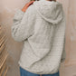 Solid Color Quilted Kangaroo Pocket Hoodie