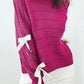 Bow Knot Cut Out Round Neck Loose Sweater